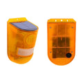 Solar Infrared Motion Sensor Alarm Motion Detector Siren Strobe With 110db Siren Strobe Light Home Garden Security Alarm System Vue Orange