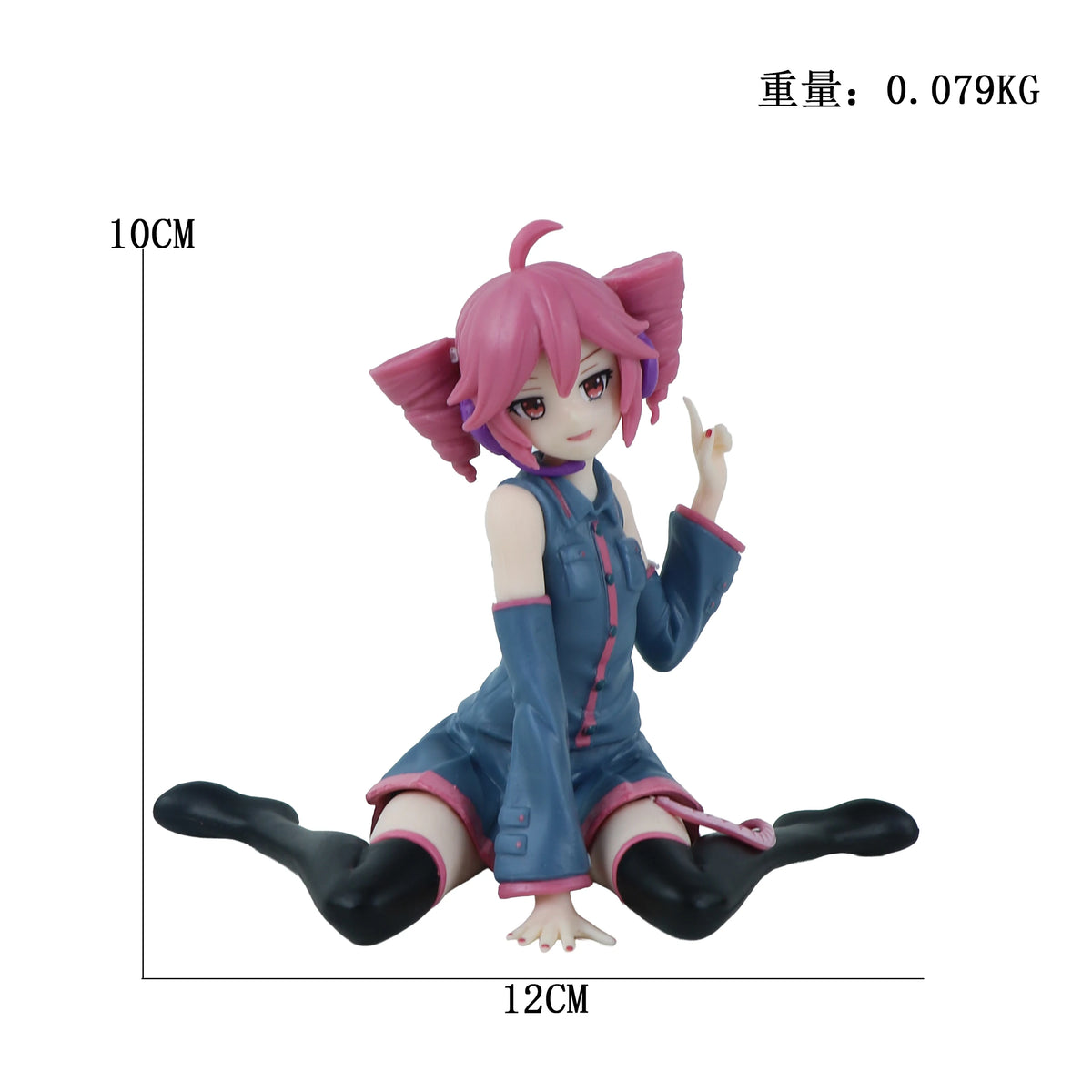 10cm Anime Kasane Teto Classic Pose Sitting Posture Model Figure Decoration Toy Gift Kawaii Doll Collectible Toys Vue