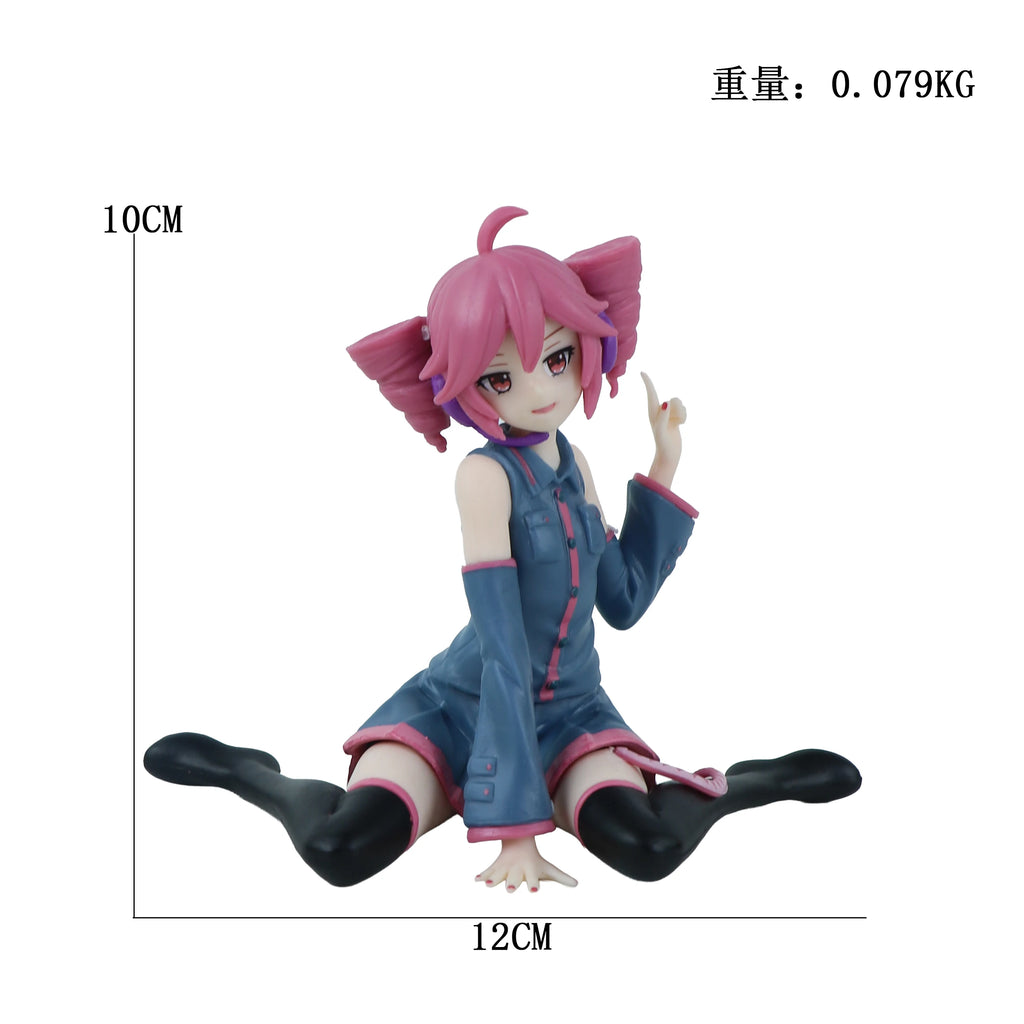 10cm Anime Kasane Teto/Hatsune Miku Sitting Posture Bust Model Figure Decoration Toy Gift Kawii Doll Collectible Toys Vue