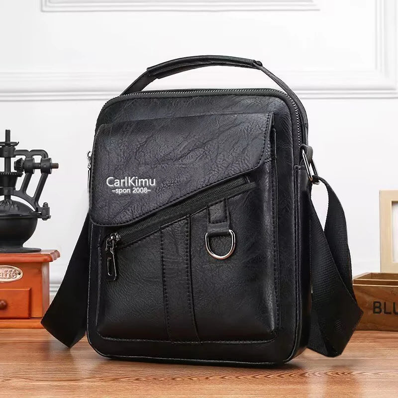 Classic Multi Pocket Sport Shoulder Bag Durable Water Resistant Nylon Vue BJ823Black