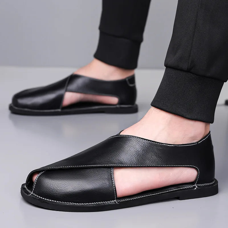 Men's Retro Roman Slip-On Sandals | Summer Fashion Sandals Men's Roman Sandals Vue
