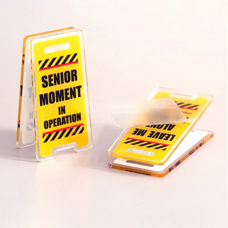 Acrylic Desk Decoration Leave Me Alone I'm Busy Humorous Office Vue