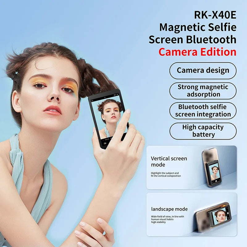 4-inch Smartphone Wireless Magnetic Monitor Screen RX-X40E Monitor Screen for iPhone Android Live Stream Video Recording Vue