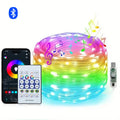 USB RGBIC LED Fairy Lights WS2812B Bluetooth Smart Control Dream Color Music Sync Waterproof Garland Holiday Wedding Decor Lamp Vue RGB 20m 200 LEDs USB Type-C