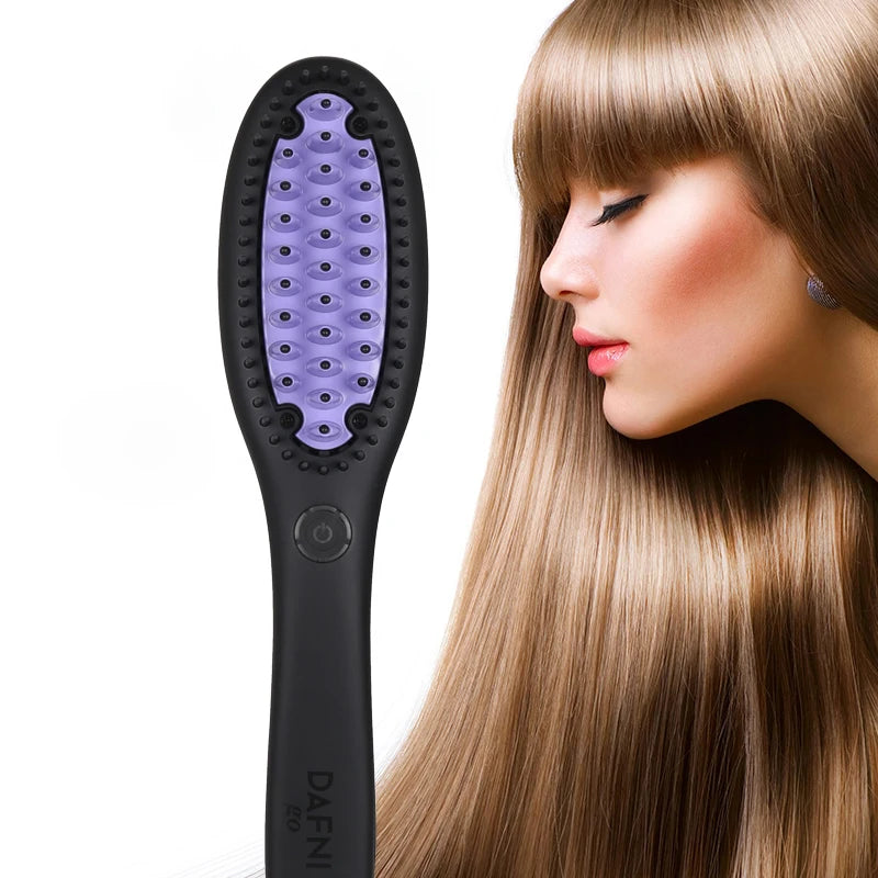 Ceramic 2-in-1 Hair Straightening Brush & Electric Curler Hair Straightening Brush Vue