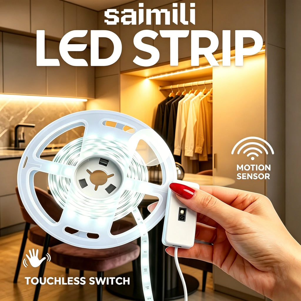 1M LED Lights Strip DC 5V USB Gesture Control 60 LEDs/m Backlight Dimmable Sensor Night Lights TV Kitchen Under Cabinet Lamp Vue