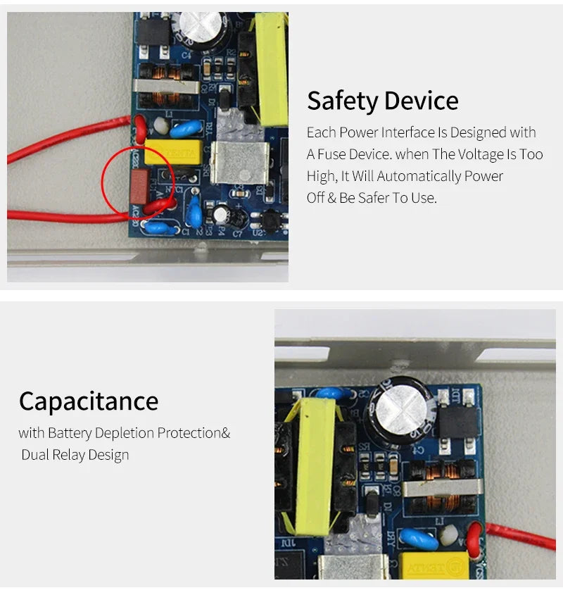 DC 12V 5A Access Control Power Supply Switch AC 110V-240V Input Power Source Supplier Adapter for Video Intercom System Access Vue