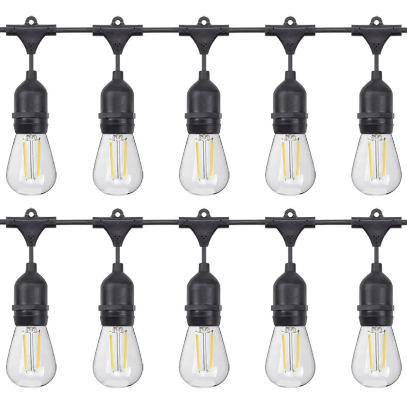 LED S14 Replacement Light Bulbs E27 Shatterproof Retro Edison Bulbs 220V for Waterproof IP65 Outdoor String Lights Vue