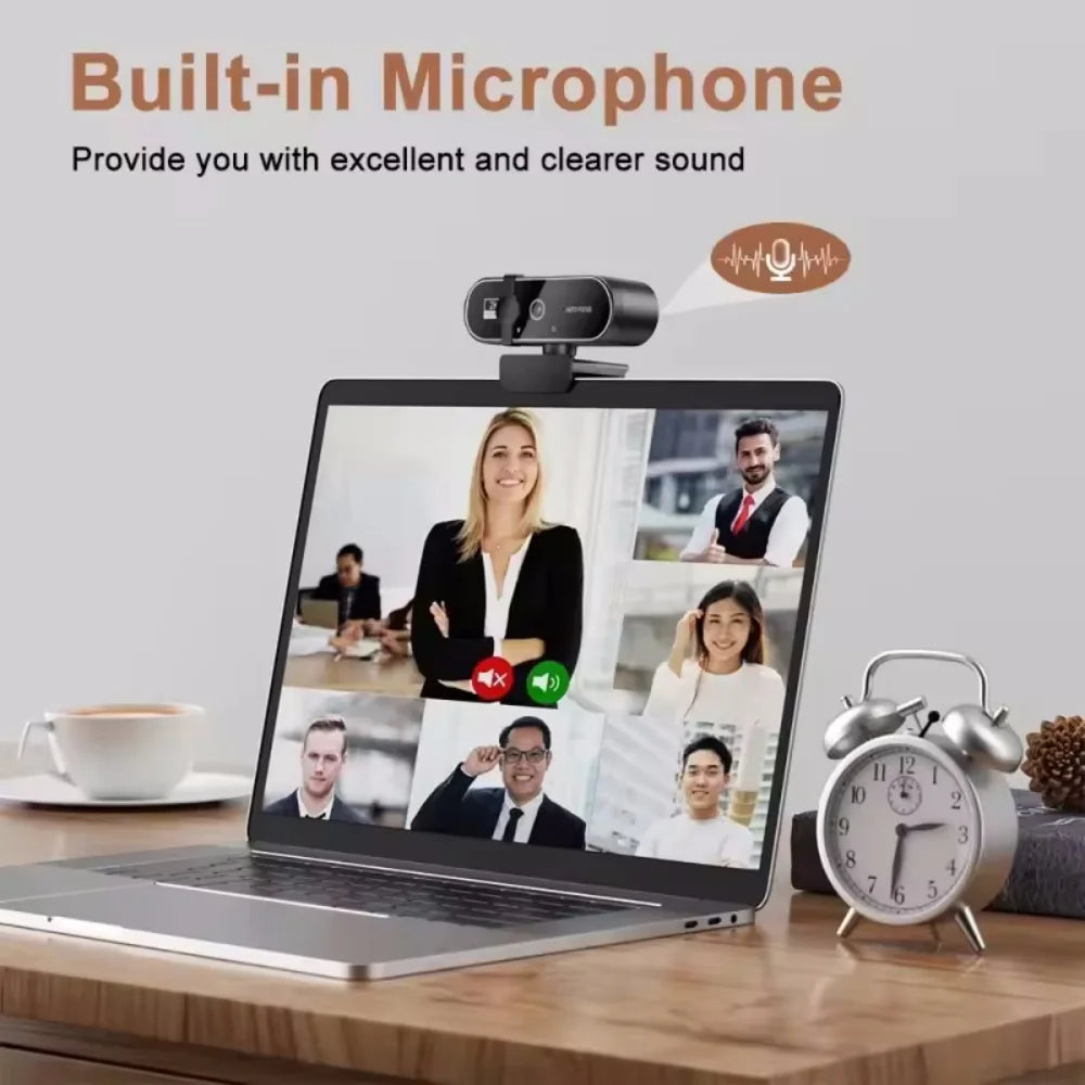 4K Auto Focus 1080p Computer Webcam High Definition Network Usb Live Broadcast Professional 2k Full HD Webcamra with Microphone Vue