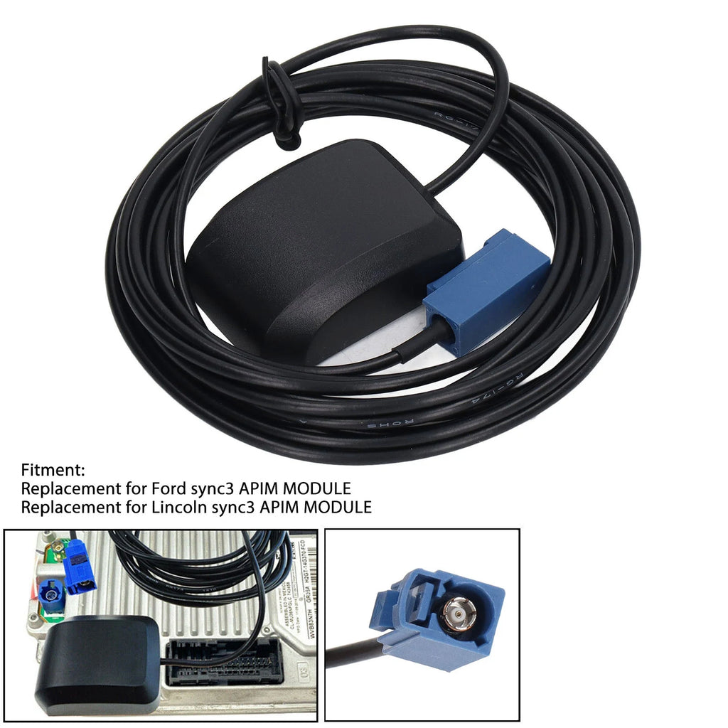 3V‑5V GPS Antenna 1575.42MHz Waterproof Compact Replacement for SYNC 3 APIM Module SYNC 3 GPS Antenna Harness Vue