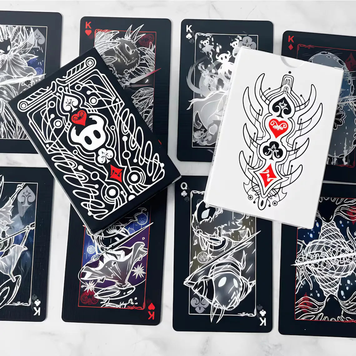 2pcs Hollow Knight Standard Poker Card Black White Playing Card Game Card Group Portable Creative Board Friend's party Game Toys Vue