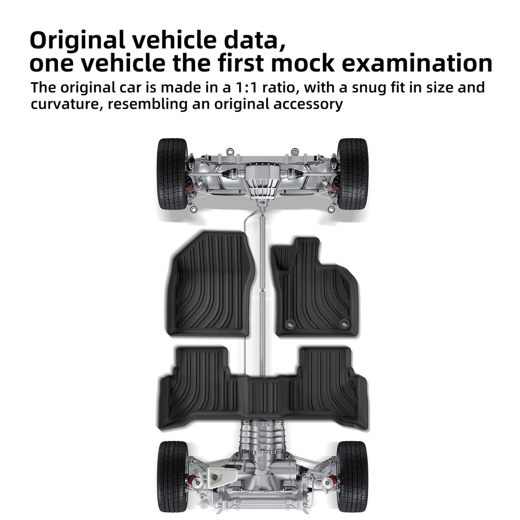 Smabee for Toyota Prius 5th Gen XW60 60 Series 2023-2026 (not fit Prime) Car Floor Mats Trunk Pad TPE 3D Foot Mat Accessories Vue