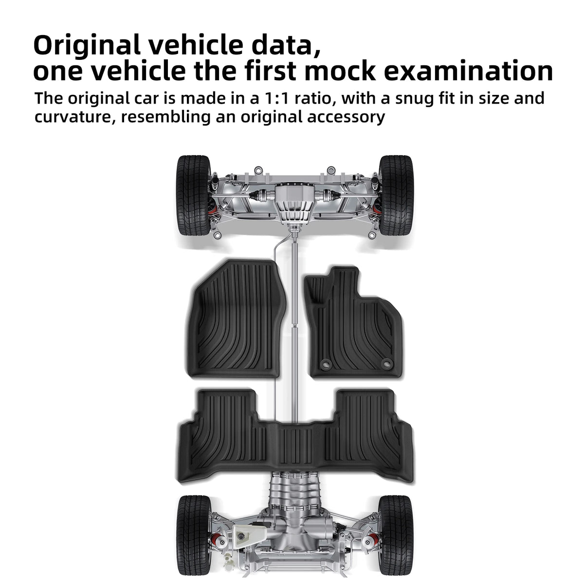 Smabee for Toyota Prius 5th Gen XW60 60 Series 2023-2026 (not fit Prime) Car Floor Mats Trunk Pad TPE 3D Foot Mat Accessories Vue