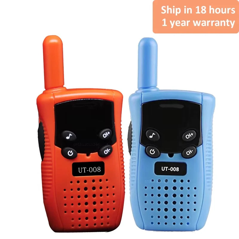 New Mini Walkie Talkie Children Handheld Transceiver Long Range Portable Walkie-Talkie Kid Two Way Radio Boy Girl Birthday Gifts Vue 1 blue 1 orange