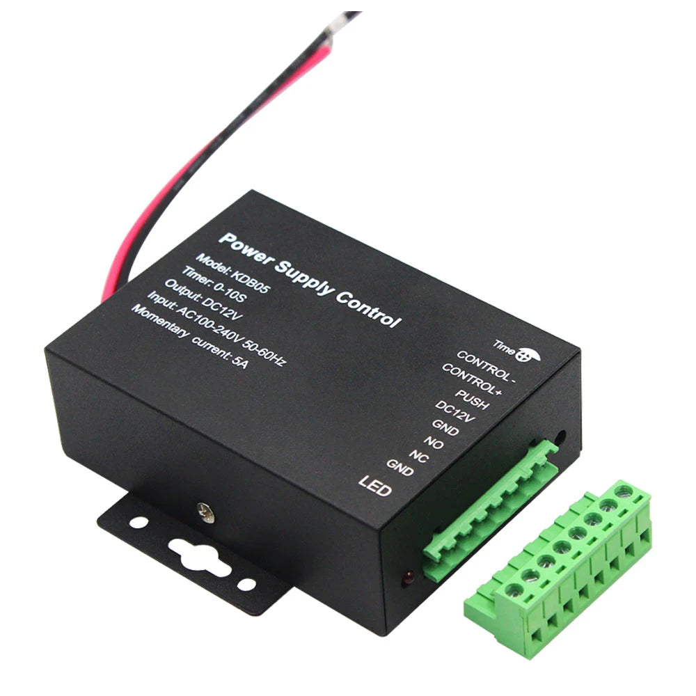 12V Electric Source Access Control Power Supply Control Relay Switch Adapter with 0/3/6s Time Delay For Door Entry Lock System Vue
