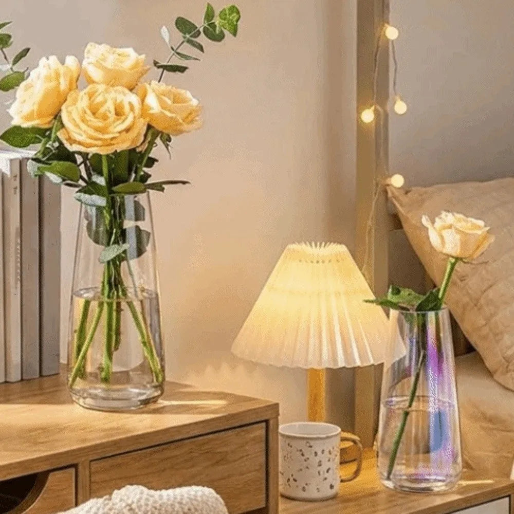 Modern Minimalist Glass Vase Transparent Nordic Style Flower Vase Elegant Hydroponic Vase Wedding Table Vue