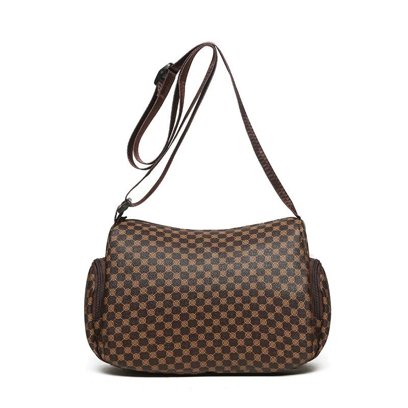 Everyday Versatile Rhombus Pattern Crossbody Bag Trendy Two Option
