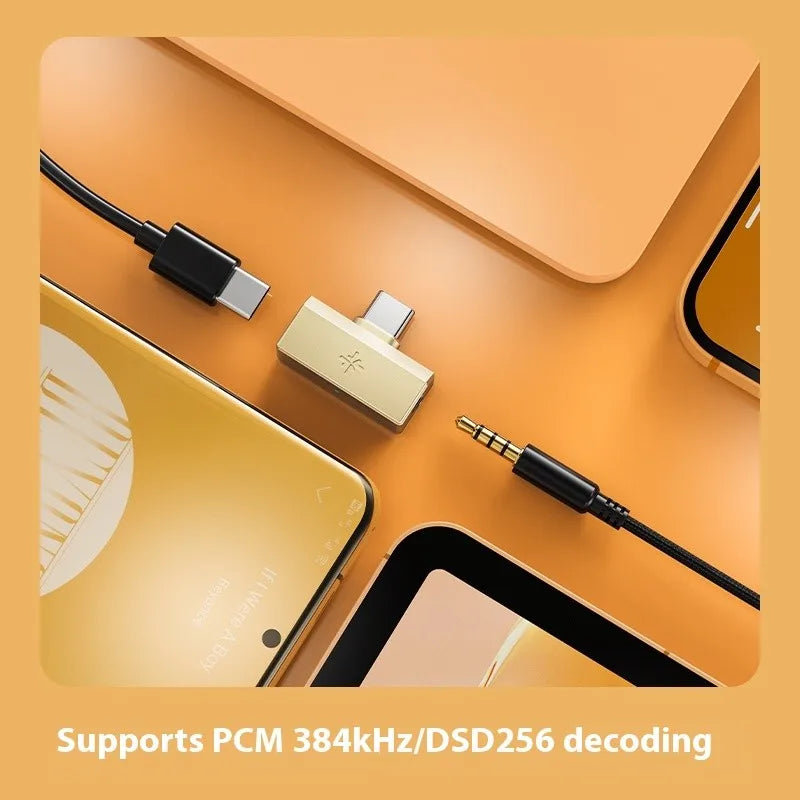 FiiO SNOWSKY Tiny A/B HiFi DAC & Headphone Amp | PCM 384kHz DSD256 Portable DAC Amplifier Vue