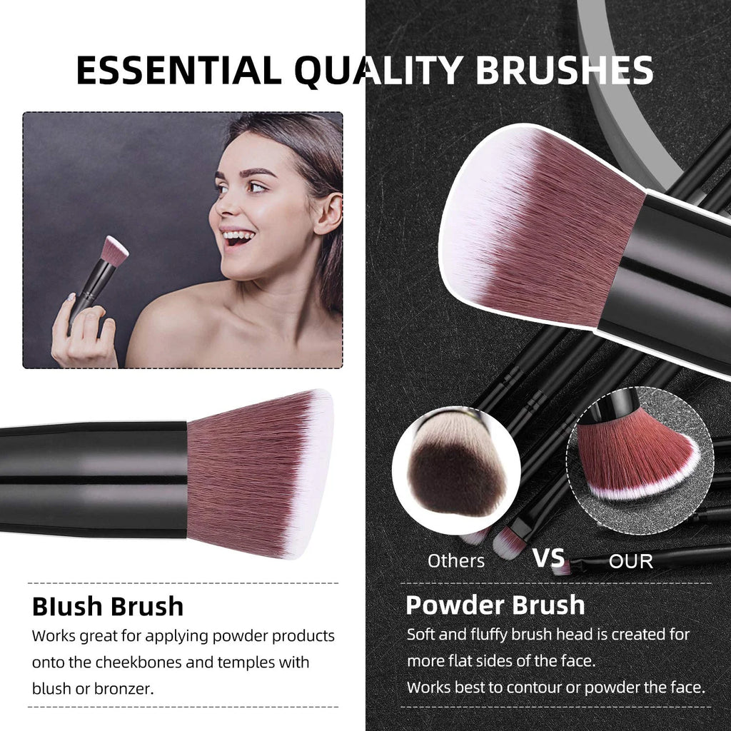 Premium Makeup Brushes Set Portable Travel Soft Eye Shadow Brush Foundation Powder Eyelash Concealer Blush Make Up Brush Set Vue