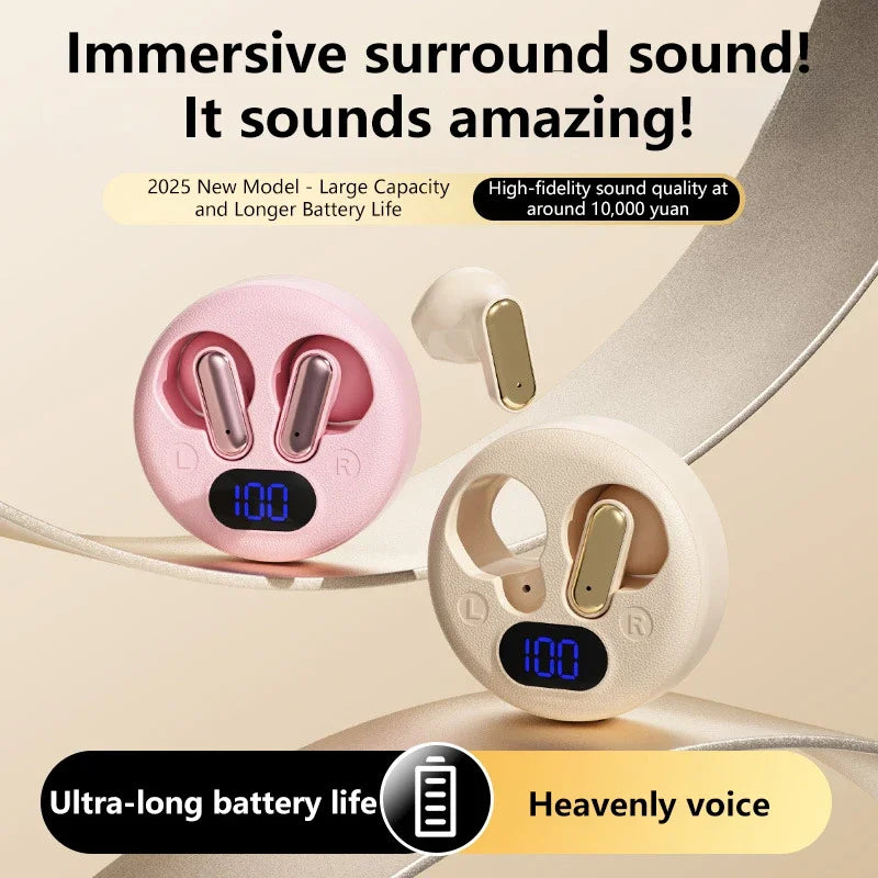Wireless Bluetooth Sleep Headphones In-Ear Smart LED Display Bluetooth Headset Long Battery Life Gaming Headset For Apple Xiaomi Vue