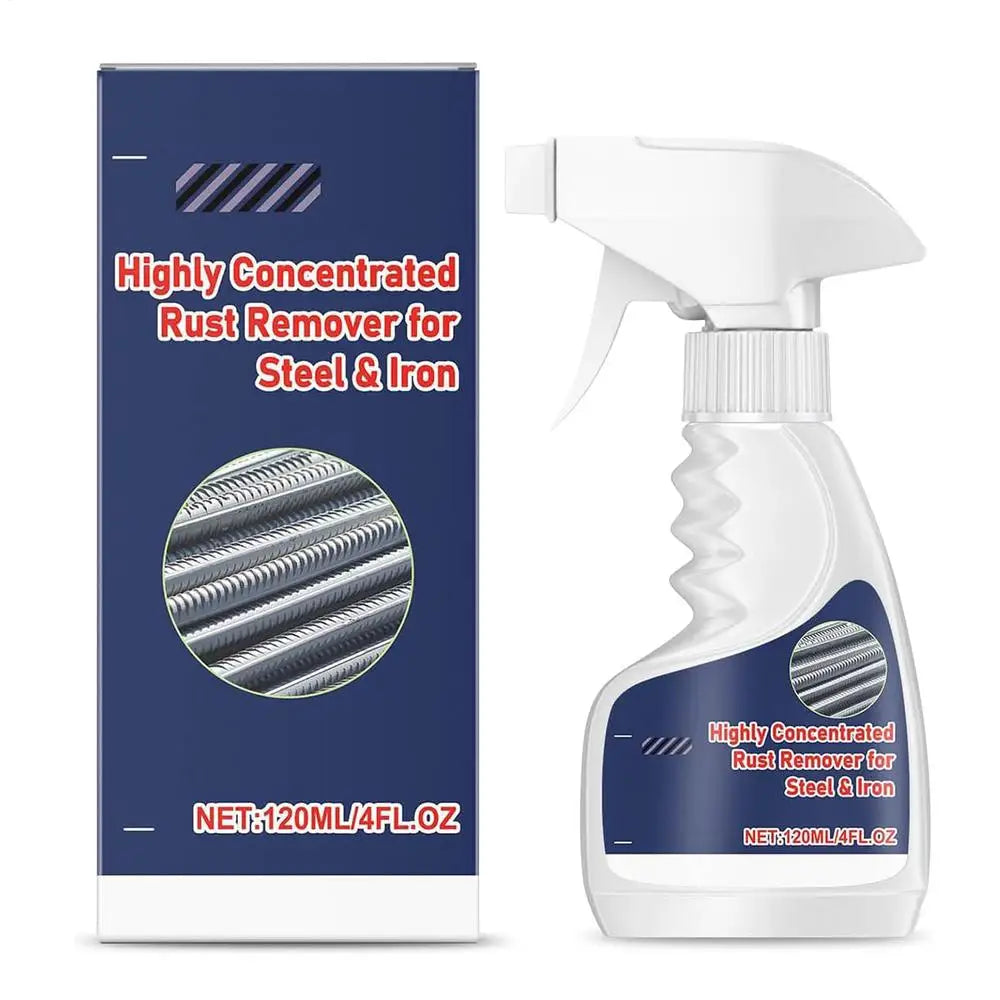 120ml Heavy Duty Metal Rust Remover Spray Rust Dissolver Cleaner Anti-Rust Protection For Home Iron Steel Aluminum Copper Brass Vue A