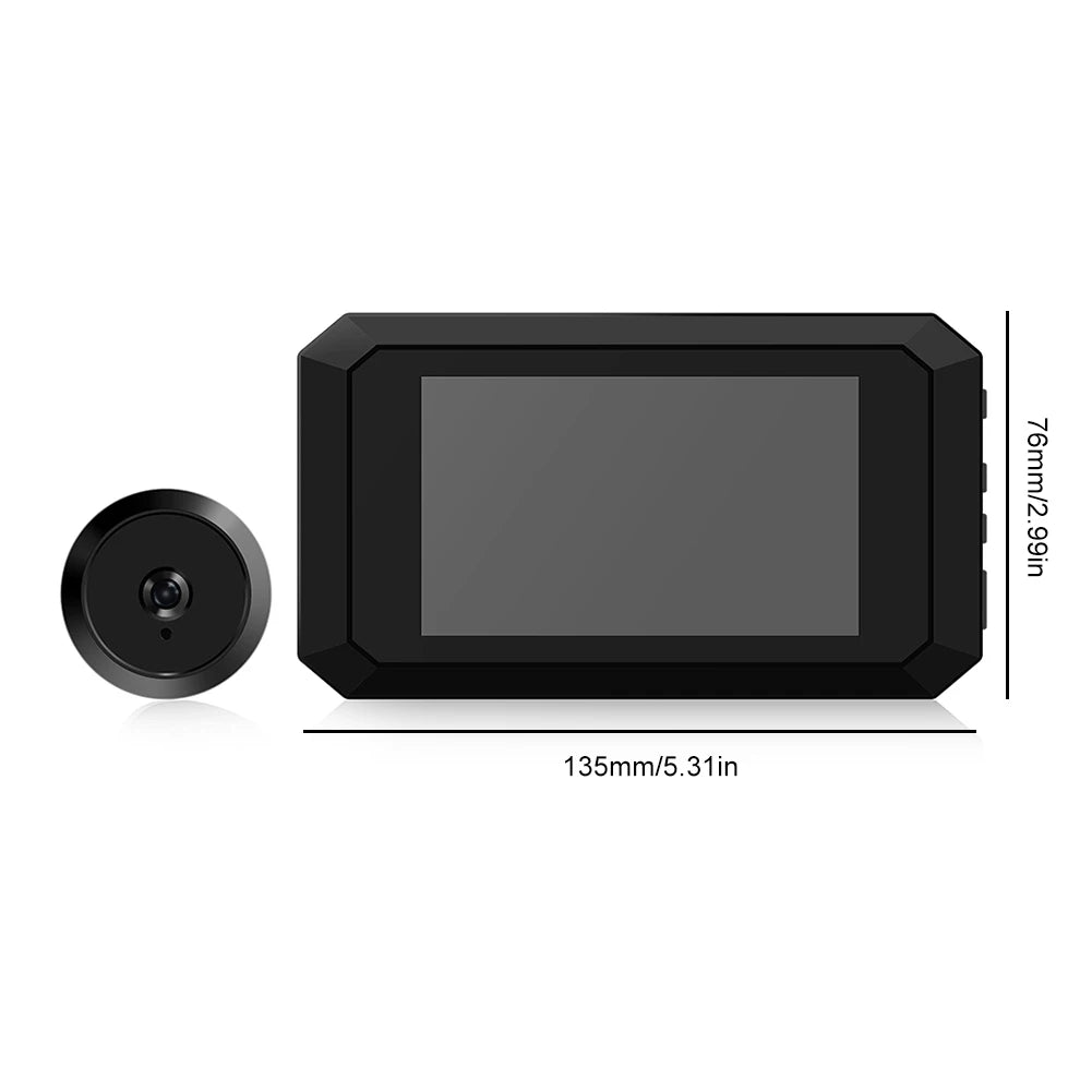 Digital Magic Eye Electronic Viewfinder Night Vision Safety Door Viewer 3.97in LCD Screen Video Digital Door Viewer 1080P Camera Vue