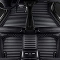 Custom Car Floor Mats for Jeep Wrangler All model Sahara JK JL TJ 2011-2024 4/2Door 1st & 2nd Row Auto Accessories Foot leather Vue black black 2018-2024 2 Door