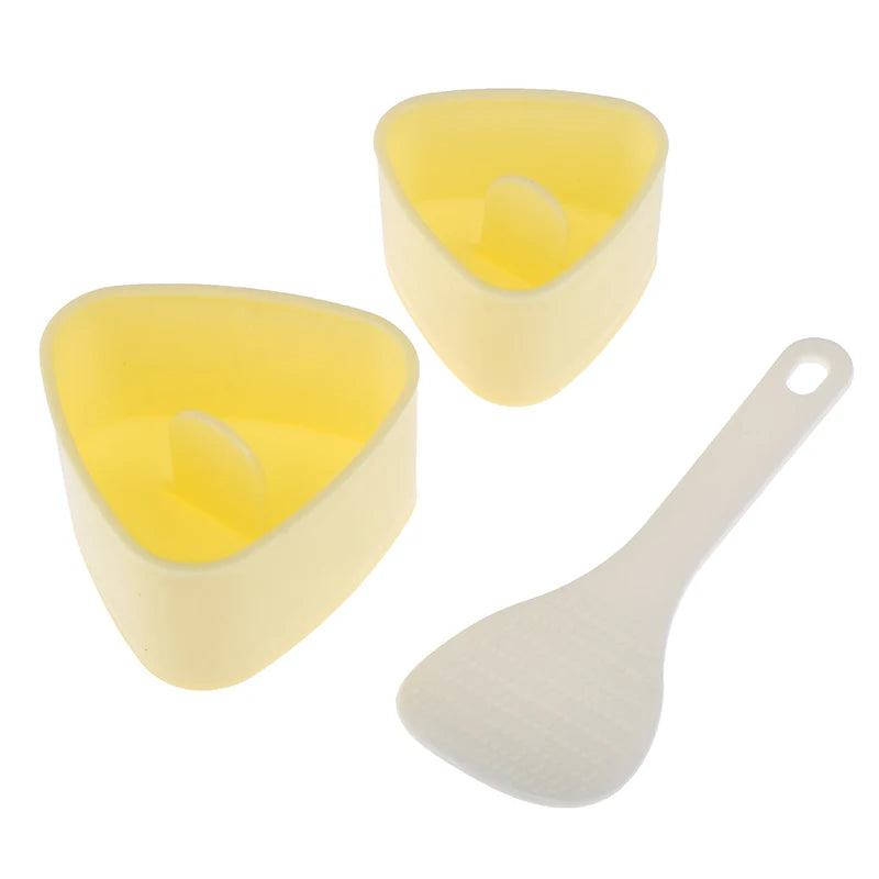 1/3PCS/Set Sushi Mold Rice Ball Food Press Triangular DIY Sushi Maker Mold Sushi Kit Japanese Kitchen Bento Accessories Vue Yellow