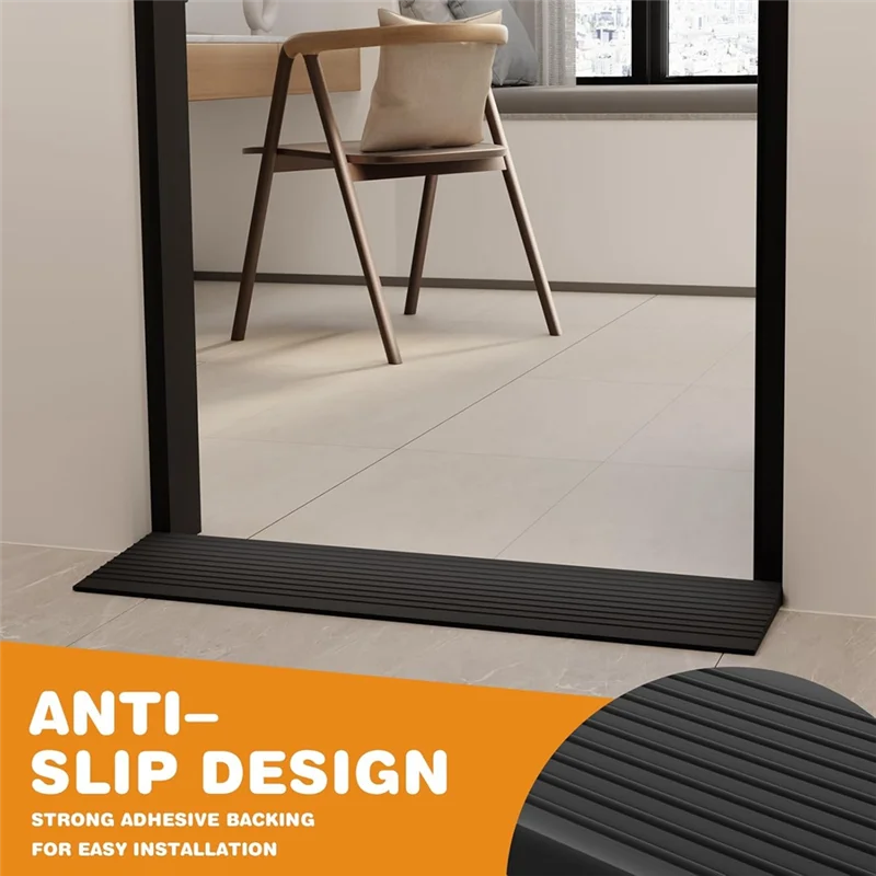 Self-Adhesive Black Threshold Ramps For Easy Doorway Access For Wheelchairs, And Strollersabkw Vue