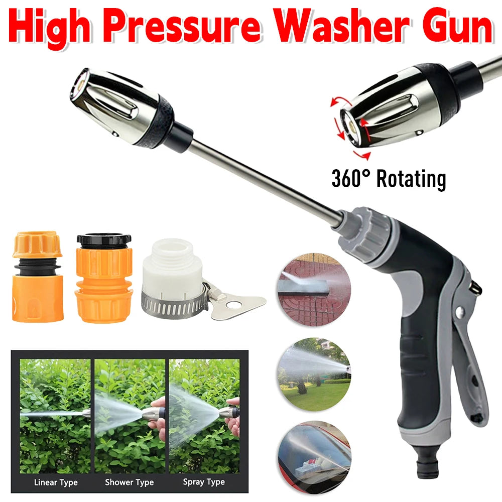 High-Pressure Car Wash Water Gun – Alloy Hose Spray Nozzle Hose Spray Nozzle Vue