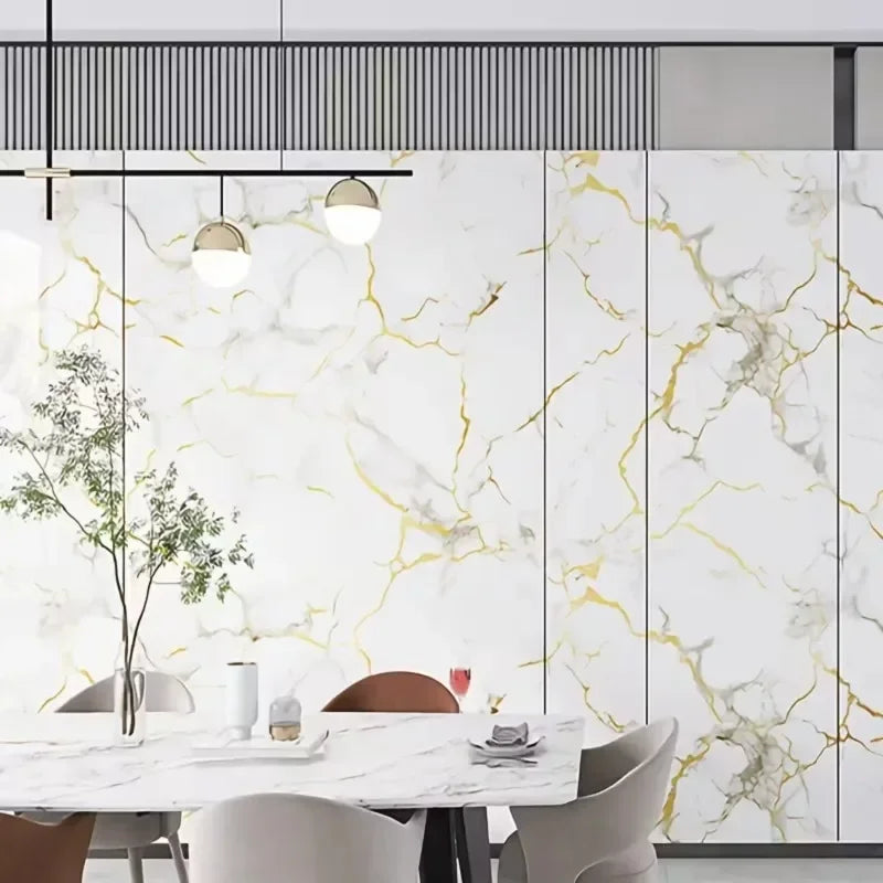 3D Self Adhesive Marble Wallpaper Faux Tile Sticker Removable Peel and Stick for Floor Ceiling Wall Home Decor Vue