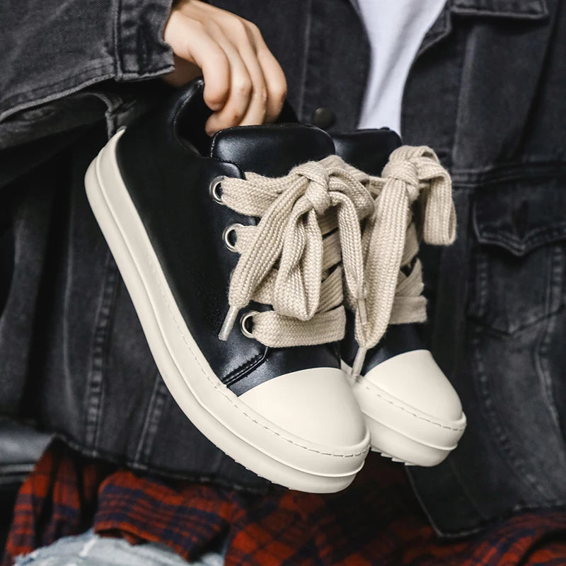 Men's Casual Sneakers – Breathable Lace-Up Street Sport Flats Men's Casual Sneakers Vue