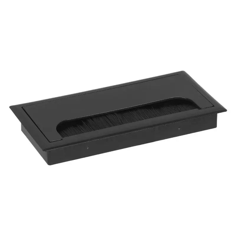 ABKW-Office Desk Threading Box Computer Table Wire Hole Cover Threading Hole Square Brush Cover Plate Vue Black 80 160