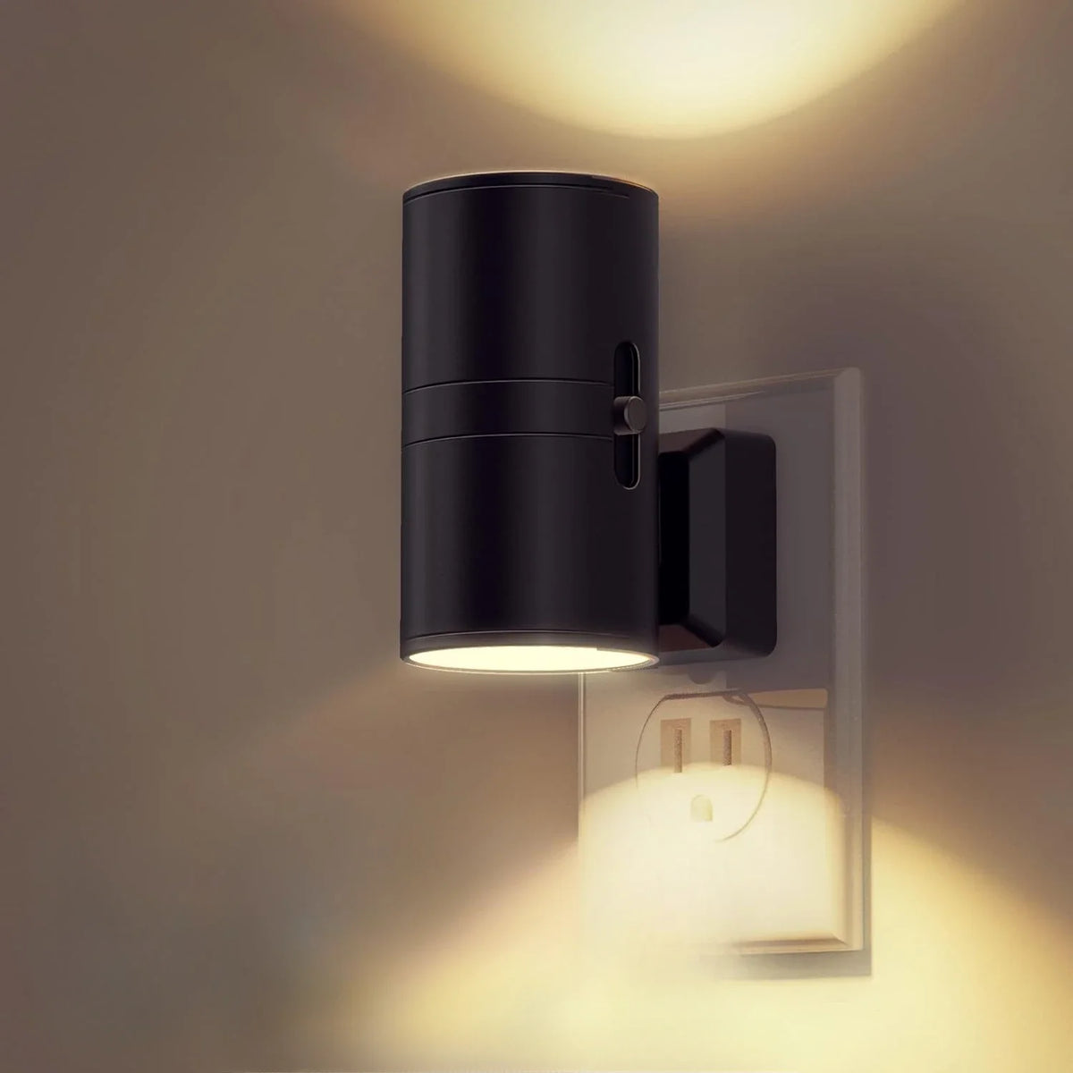 Cylindrical LED Night Light Plug-In | Dimmable Sensor Wall Lamp LED Night Light Vue 1pc Warm Light EU