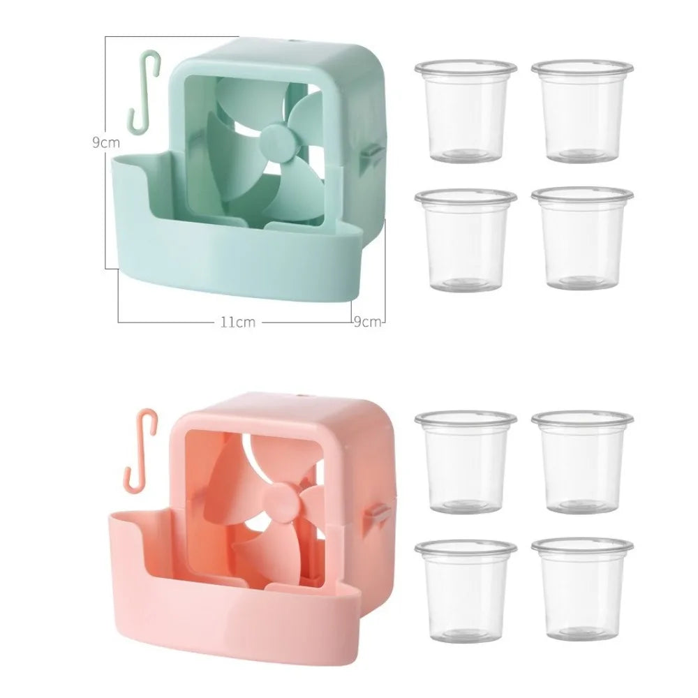 Hanging Fan Cooling Tool 4 Ice Cup Add Cubes Accessories Reusable