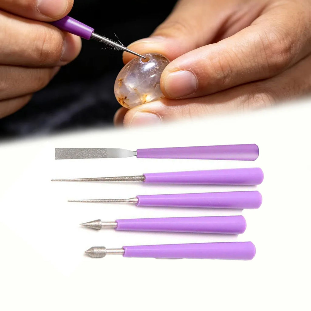 5-Piece Needle File Bead Hole Enlarger & Reamer Set Bead Hole Reamer Set Vue