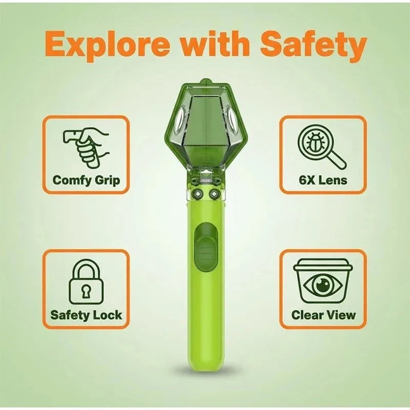 Bug Catcher & Viewer Kids Outdoor Insect Exploration Tool With Magnifying Glass Safe Bug Catching Kit For Nature Learning Vue