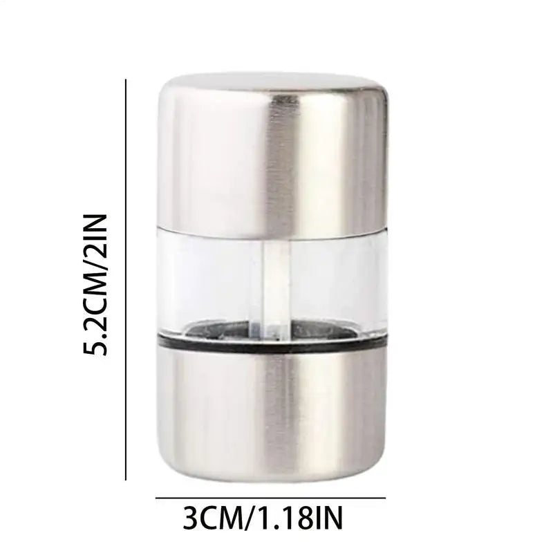 Pepper Grinder Manual Stainless Steel Mill Tiny Pepper Mill Shaker Portable Salt Grinder Seasoning Shaker Kitchen Grinding Gadge Vue