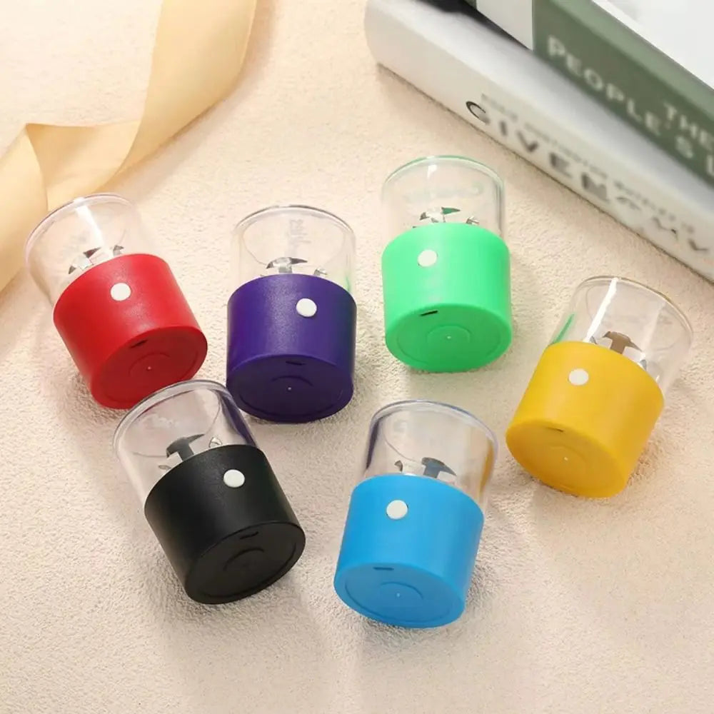 Mini USB Charging Electric Herb Grinder High Hardness Blade Efficient Herb Crusher Acrylic Visible Grass Shredder Home Vue