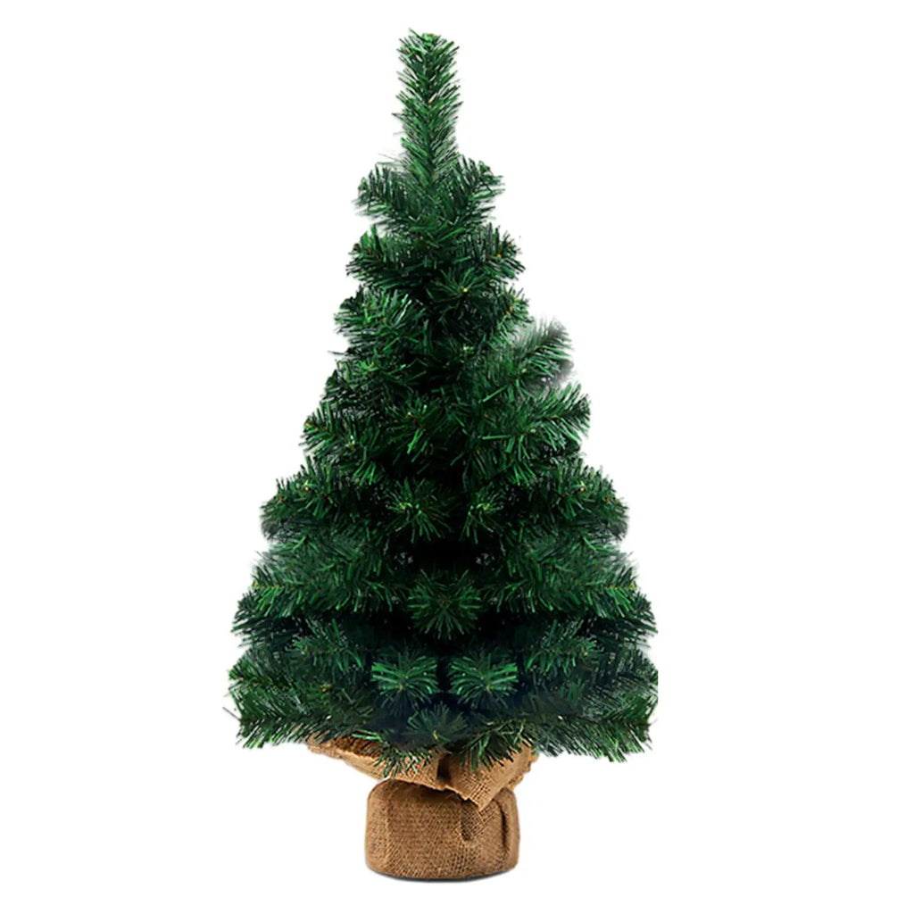 Mini Artificial Christmas Tree Tabletop Shelf Décor – PVC Artificial Christmas Tree Vue as shown CN