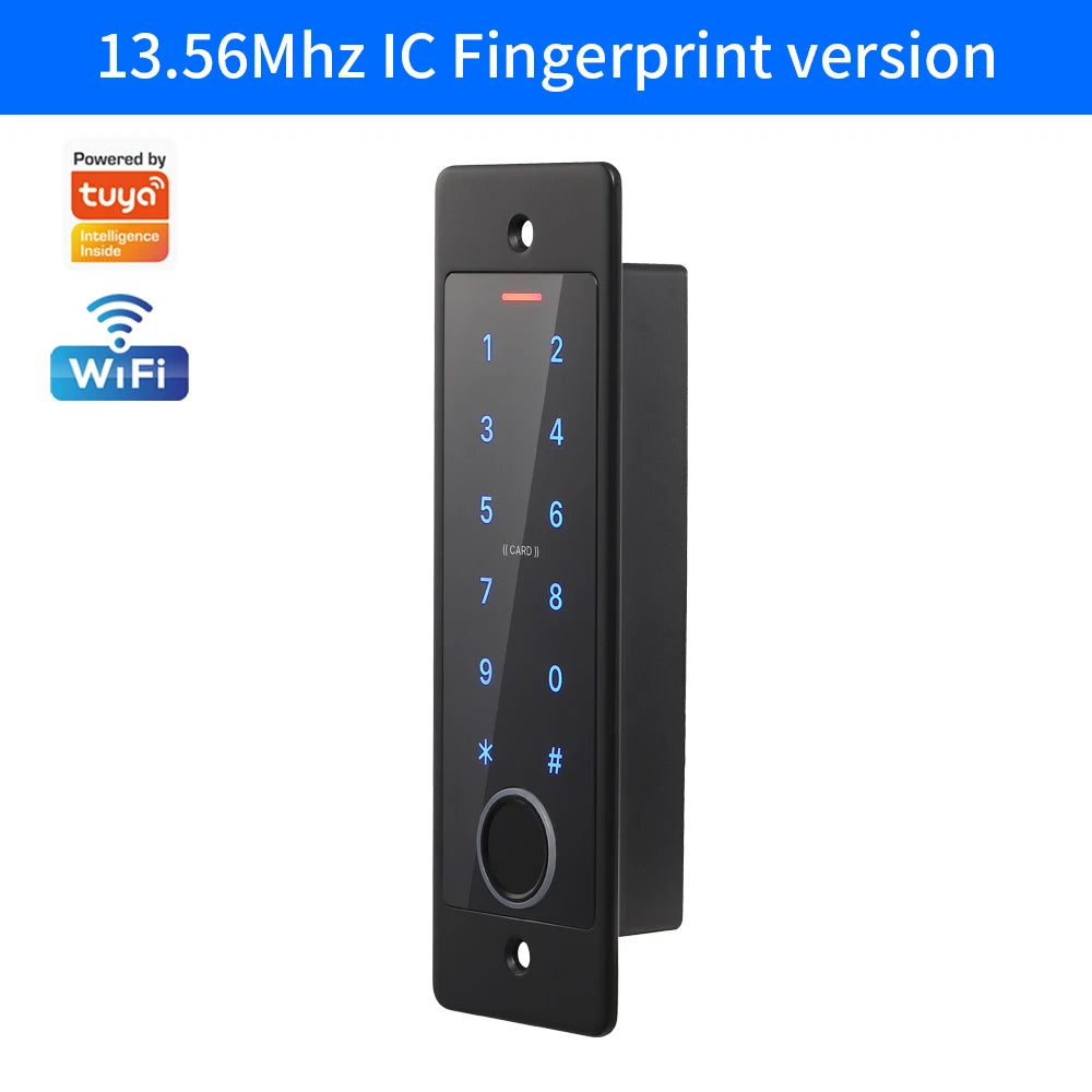 WIFI Waterproof Backlight RFID Door Access Control Keyboard Fingerprint Card Reader Embedded Metal Keypad Wiegand Controller Vue HF9-IC - WiFi
