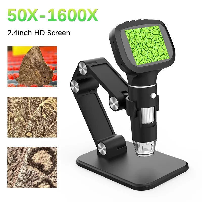 1600X HD Digital Microscope 2.4" Screen 8 LED | Handheld Digital Microscope Vue