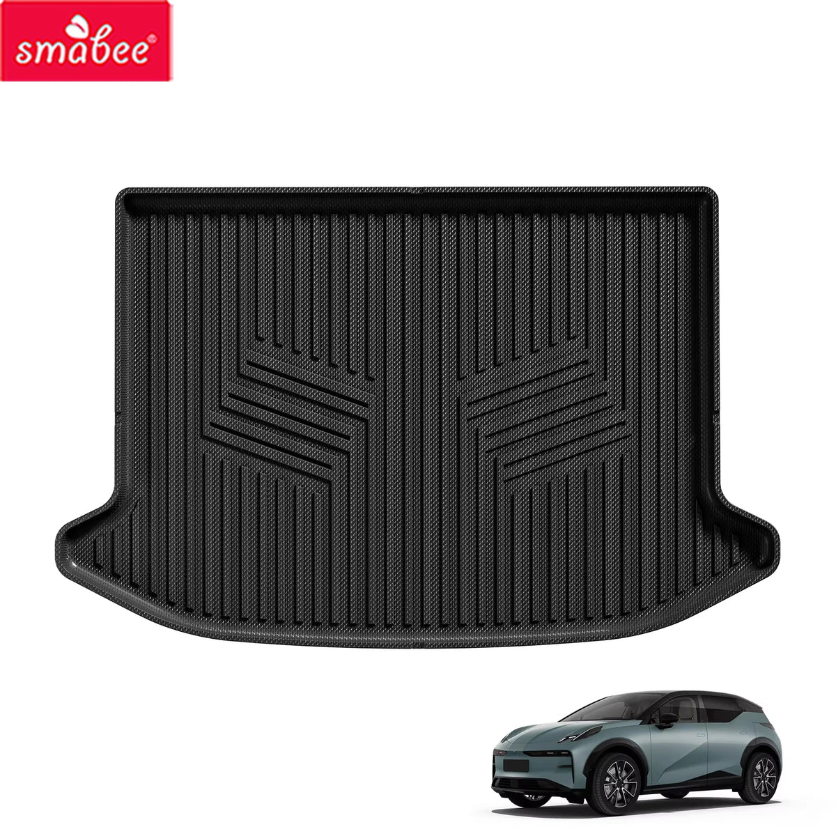 Smabee for ZEEKR X 4Seats/5Seats 2023- 2025 2026 Car All-Weather Cargo Liner Trunk Mat TPE 3D Interior Accessiories Black Vue