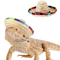 Dog Cat Straw Woven Sun Hat Cap Cute Puppy Mexican Sombrero Pet