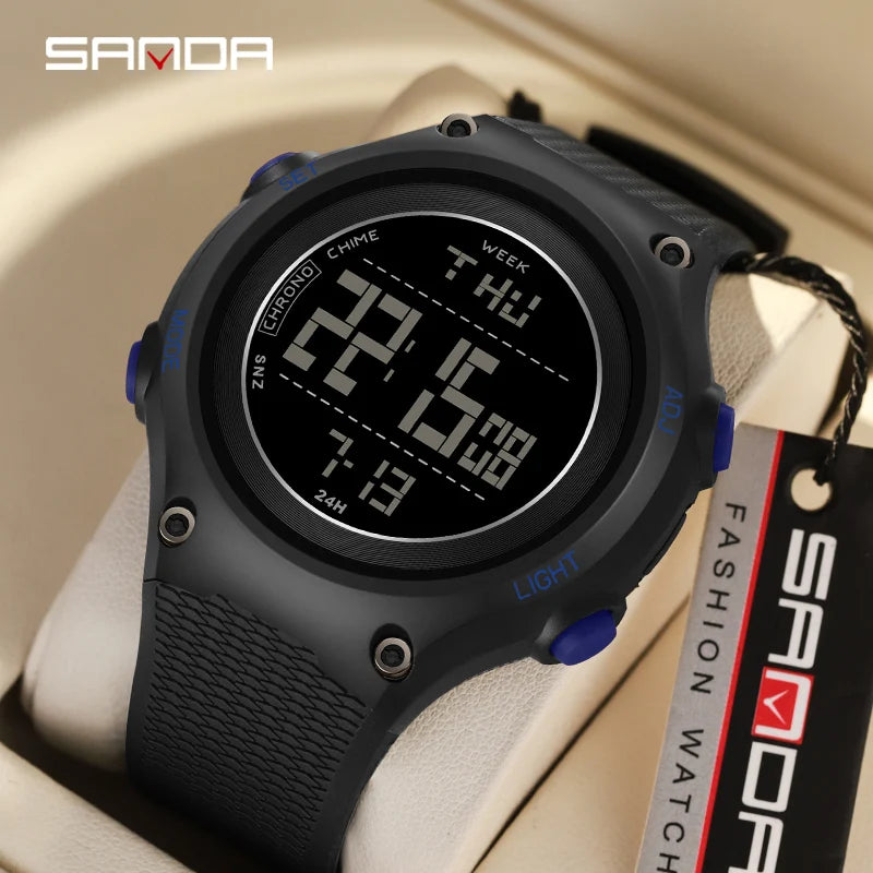 SANDA 2141 Men's Digital Military Sports Watch – Waterproof Digital Sports Watch Vue