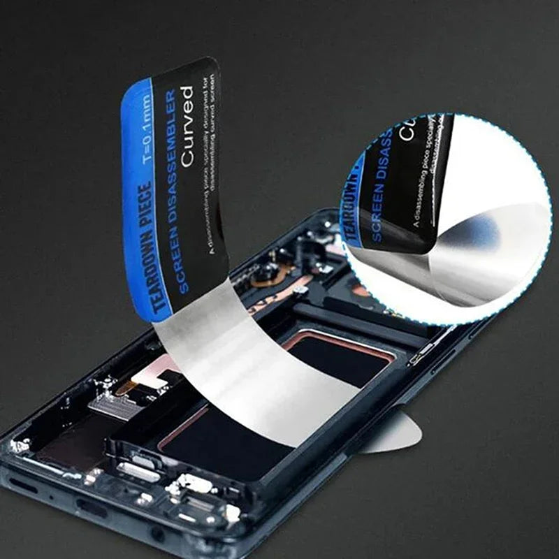 1 Piece Mobile Phone Curved LCD Screen Spudger Opening Pry Card Tools Ultra Thin Flexible Mobile Phone Disassemble Steel Metal Vue Default Title
