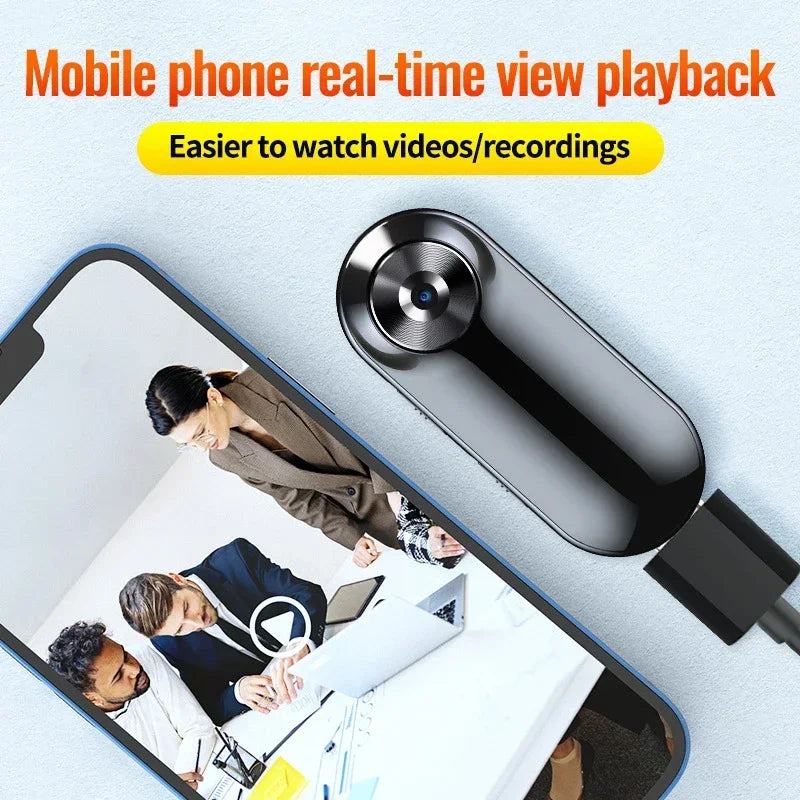 Mini Body Voice Recorder Camera Audio Video Activated One Click Recording Portable Recorder with Microphone for Work and Life Vue