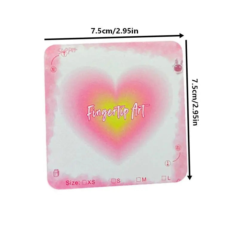 50PCS Gradient Pearlescent Nail Display Cards With Size Mark Colorful Design Perfect For Nail Salon DIY Nail Art Use Vue