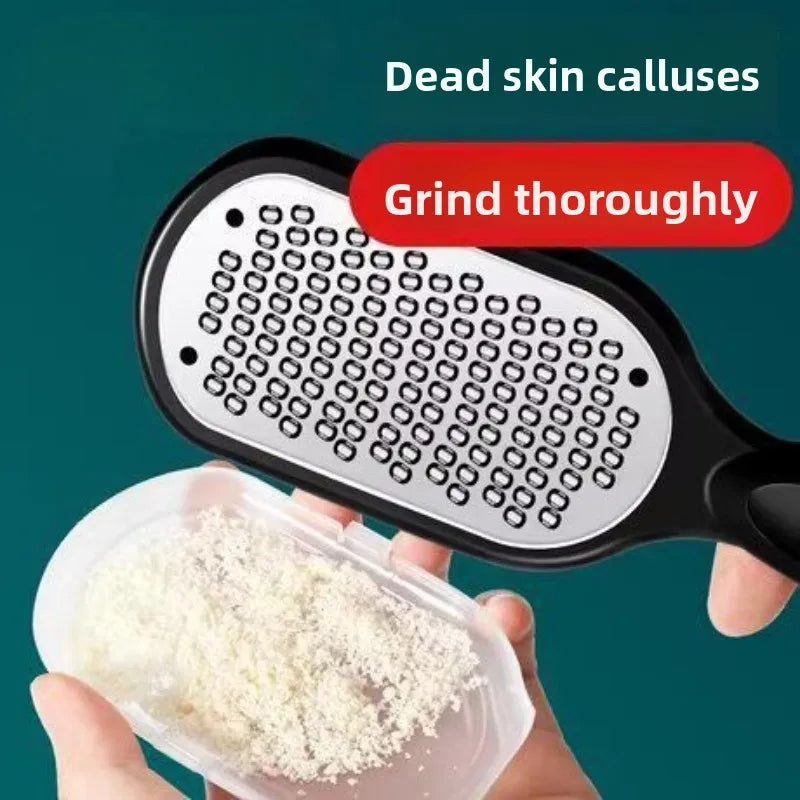 With Splash Guard & Handle Suitable for Care Cracked Heels Professional Heavy-Duty Stainless Steel Painless Foot File & Remover Vue