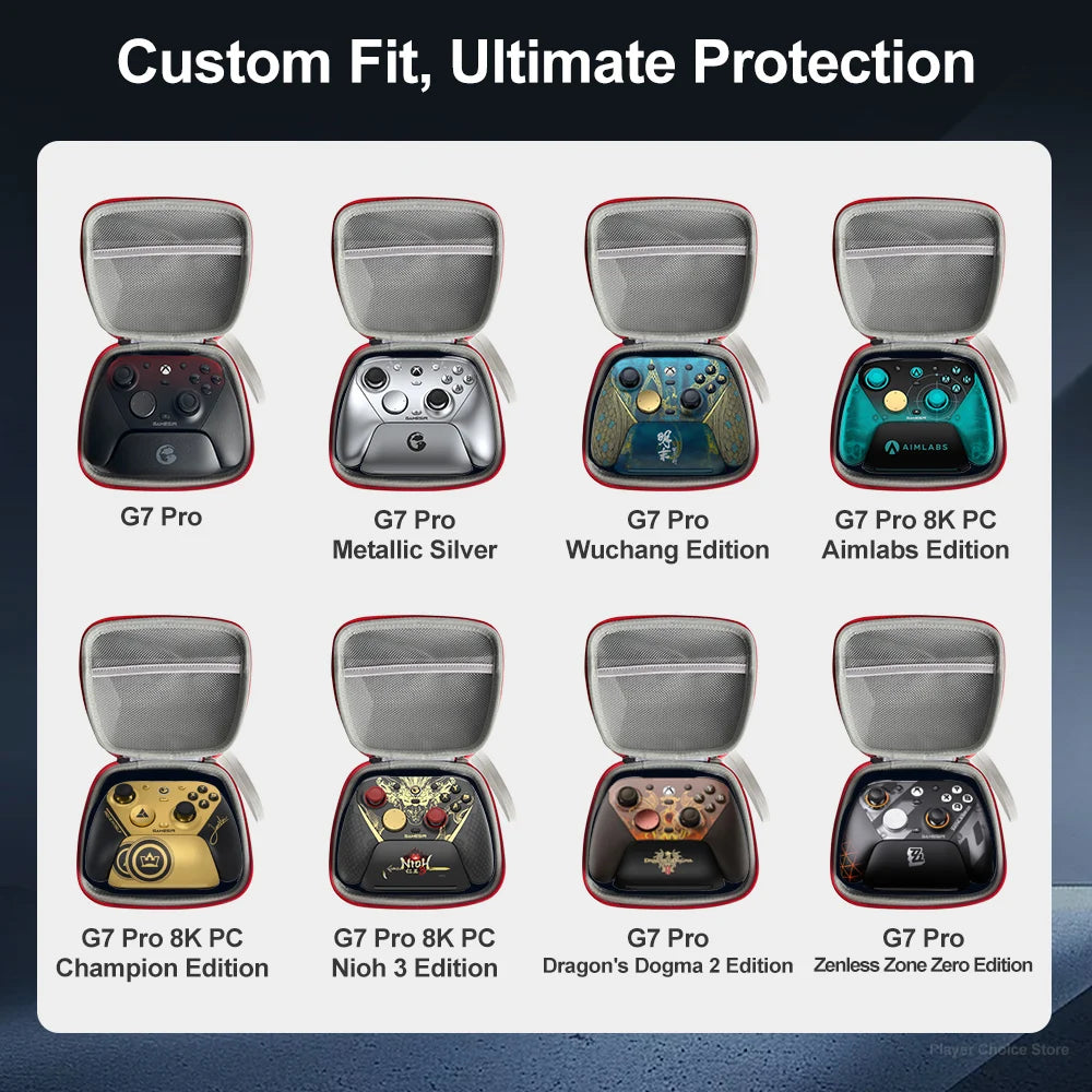 GameSir G7 Pro 8K Carrying Case for G7 Pro Wuchang ZZZ Aimlabs Champion Edition with 3 Pairs Swappable Thumbsticks Handy Bag Vue